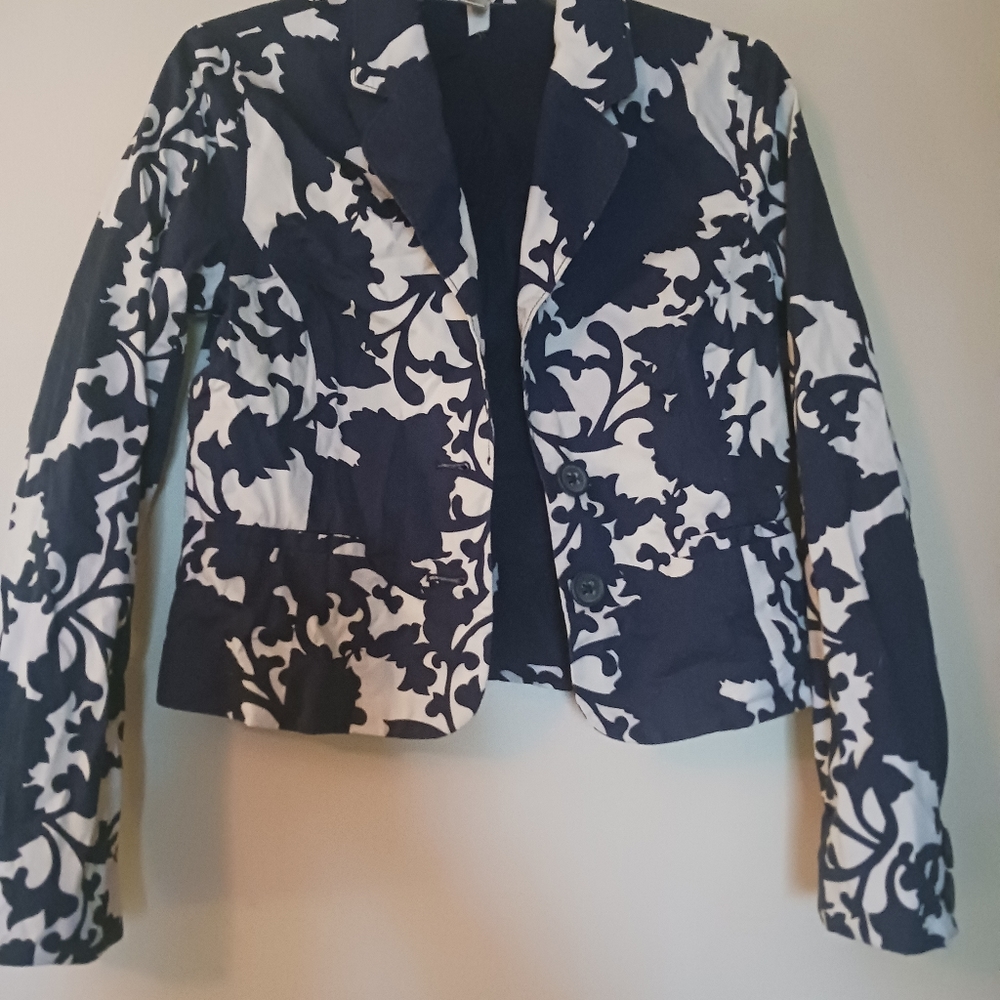 Old navy Blazer jacket women's S navy and white
